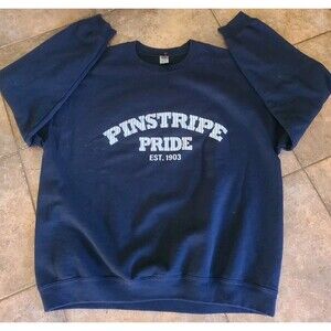 Gildan Heavy Blend New York Yankees Pinstripe Pride Crewneck Sweatshirt XL